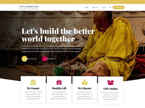 NGO Charity Hub – WordPress theme .